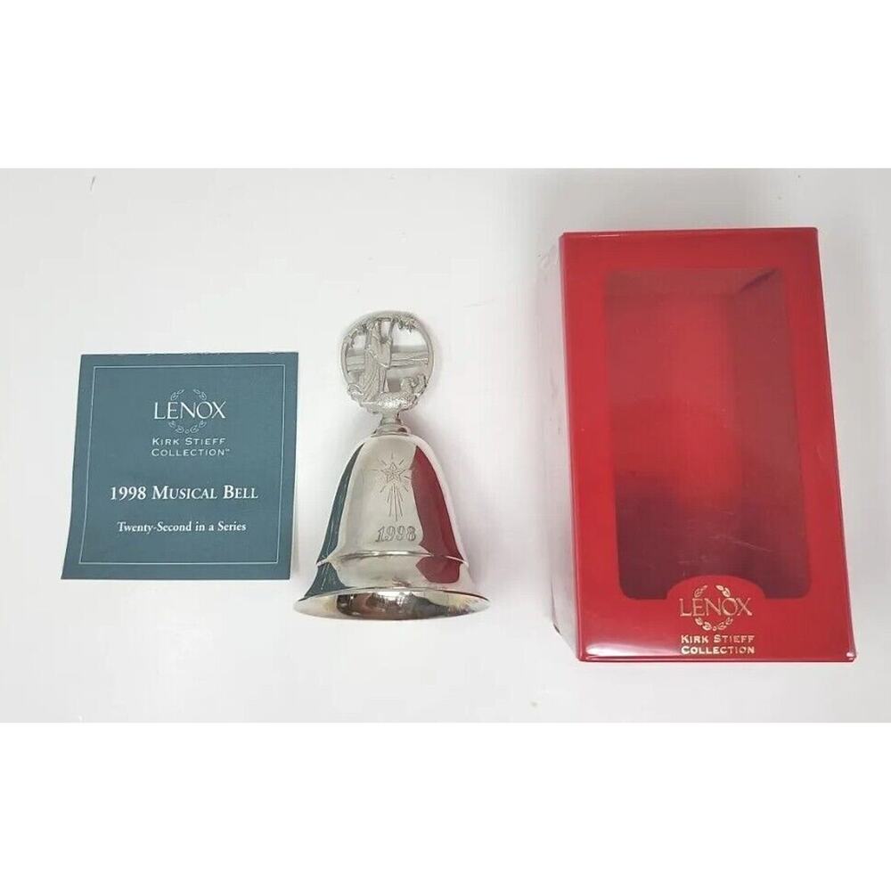 1998 Lenox Kirk Stieff Annual Musical Bell "Silent Night" In Box U37
